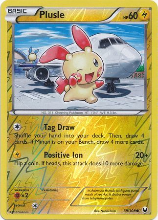 Plusle - 39/108 - Common - Reverse Holo