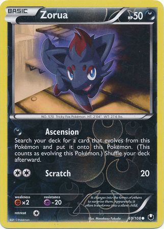 Zorua - 69/108 - Common - Reverse Holo