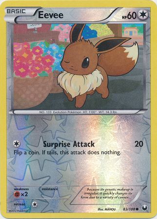 Eevee - 83/108 - Common - Reverse Holo
