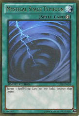 Mystical Space Typhoon - GLD5-EN038 - Ghost/Gold Hybrid Rare - Limited Edition