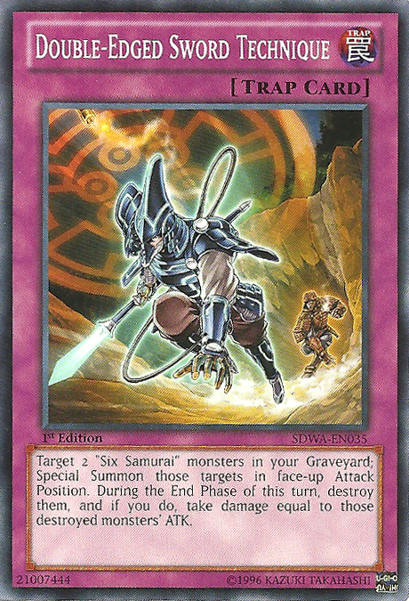 yugioh six samurai structure deck Double-Edged Sword Technique - SDWA-EN035 - Common - 1st Edition - Yu-Gi-Oh Singles » Deck: Warlords YuGiOh Samurai Warlords Structure Deck