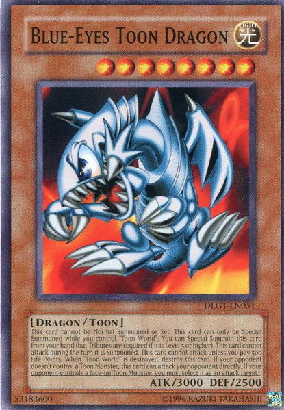 Blue-Eyes Toon Dragon - DLG1-EN051 - Common - Unlimited Edition