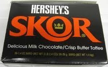 Skor Candy Bar Countgood 36ct