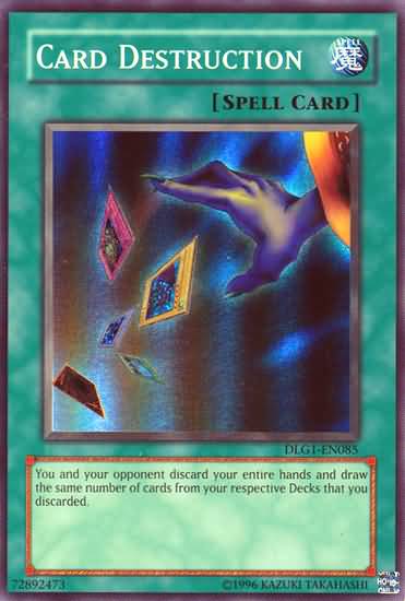 Card Destruction - DLG1-EN085 - Super Rare - Unlimited Edition