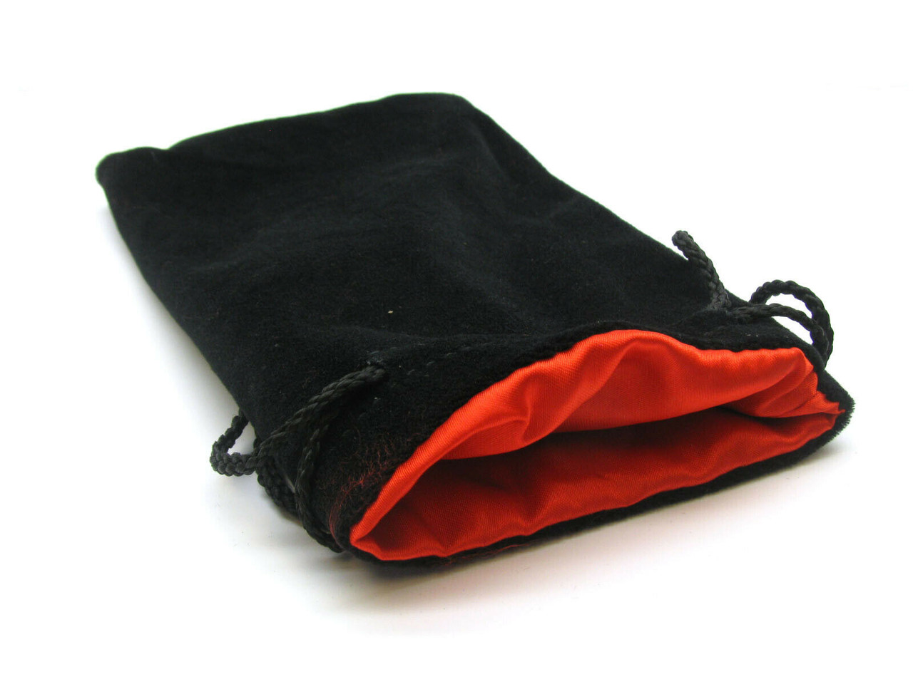 Black / Red 5 x 8 Velvet Dice Bag