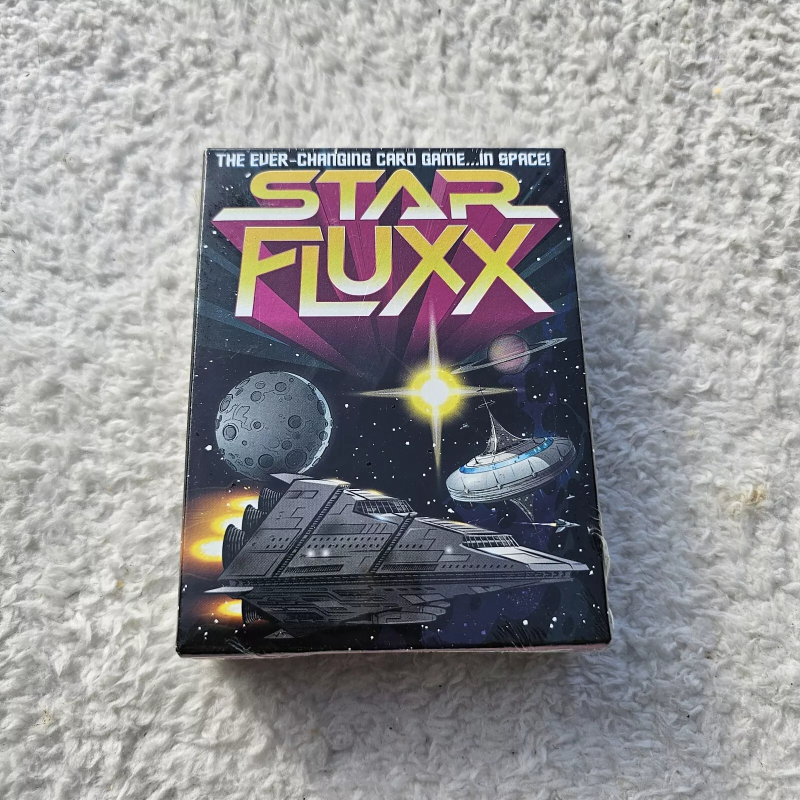 Star Fluxx Card Game Display of 6 Decks
