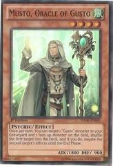 Musto, Oracle of Gusto - HA06-EN045 - Super Rare - 1st Edition