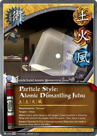 Particle Style: Atomic Dismantling - J-926 - Super Rare - 1st Edition - Foil