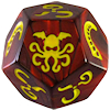 Cthulhu Dice Red w/ Yellow