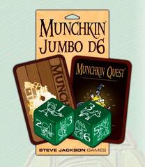 Munchkin Jumbo d6 Green Pair of Dice