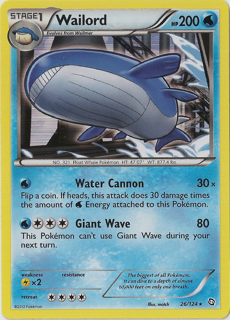 Wailord - 26/124 - Holo Rare