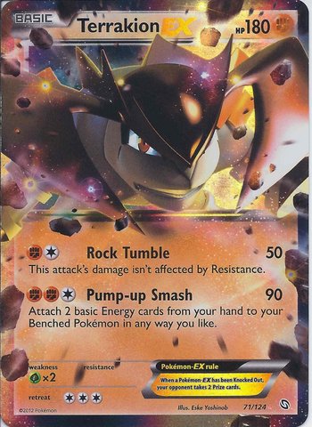 Terrakion-EX - 71/124 - Holo Rare ex