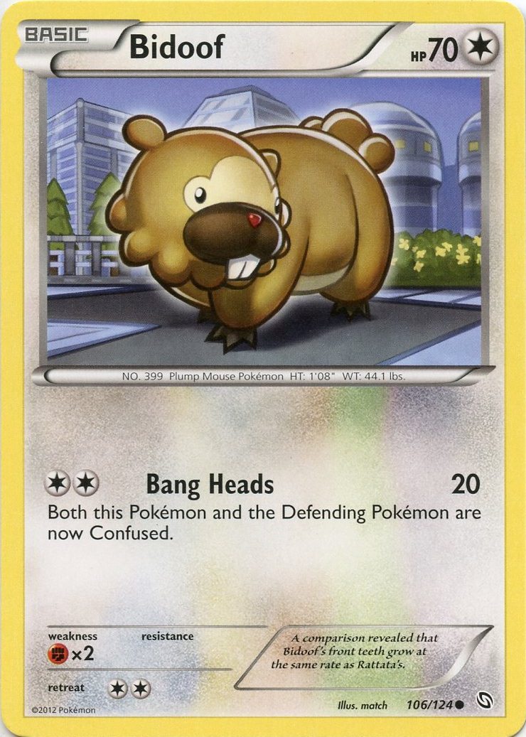 Bidoof - 106/124 - Common