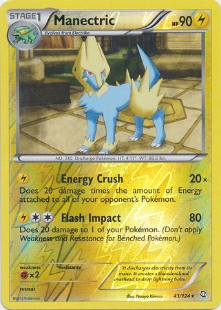 Manectric - 43/124 - Rare - Reverse Holo