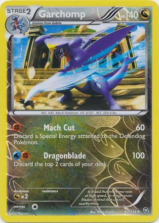 Garchomp - 90/124 - Holo Rare - Reverse Holo