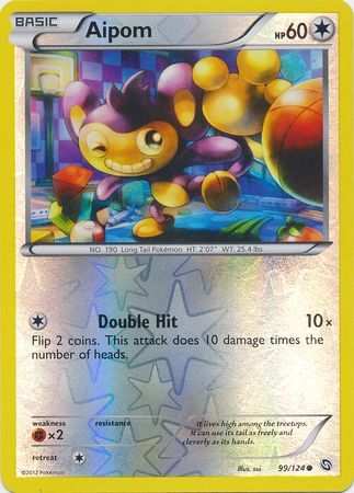 Aipom - 99/124 - Common - Reverse Holo