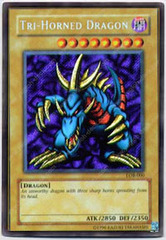 Tri-Horned Dragon - LOB-000 - Secret Rare - 1st Edition