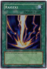 Raigeki - LOB-053 - Super Rare - 1st Edition (Magic Card)