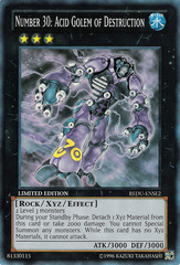 Number 30: Acid Golem of Destruction - REDU-ENSE2 - Super Rare - Limited Edition