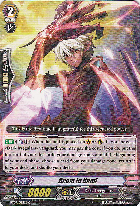 Beast in Hand - BT07/081EN - C Beast in Hand - BT07/081EN - C
