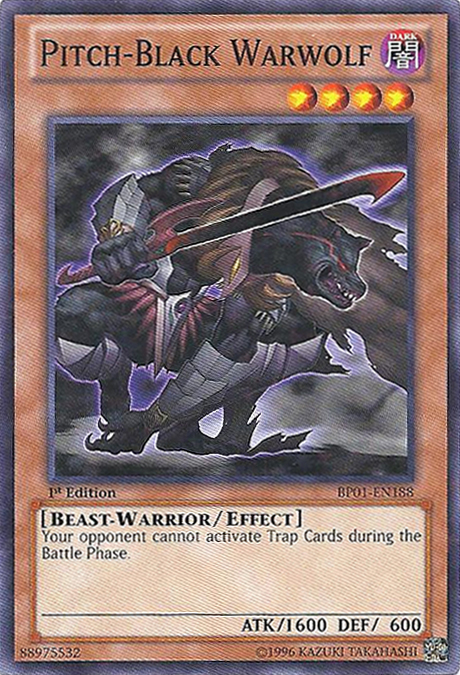 Pitch-Black Warwolf - BP01-EN188 - Starfoil Rare - Unlimited Edition