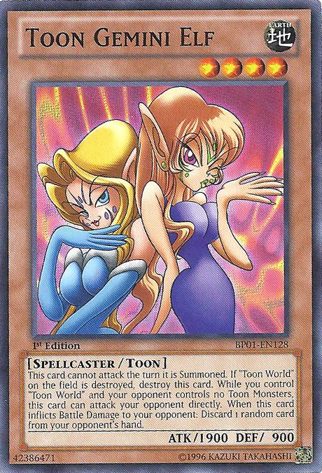 Toon Gemini Elf - BP01-EN128 - Starfoil Rare - Unlimited Edition