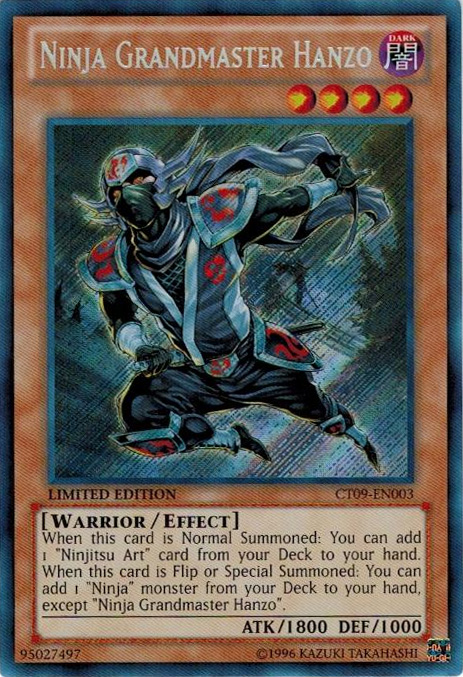 Ninja Grandmaster Hanzo - CT09-EN003 - Secret Rare - Limited Edition