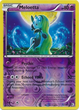 Meloetta - 77/149 - Holo Rare - Reverse Holo