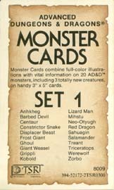 Monster Cards, Set 1