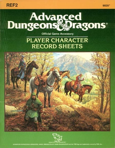 Player Character Record Sheets (REF2)