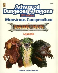 Monstrous Compendium Dark Sun Appendix: Terrors of the Desert