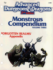 Monstrous Compendium Volume Three: Forgotten Realms Appendix