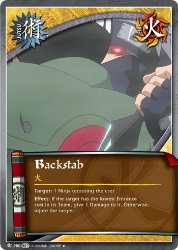 Backstab - J-980 - Uncommon - 1st Edition