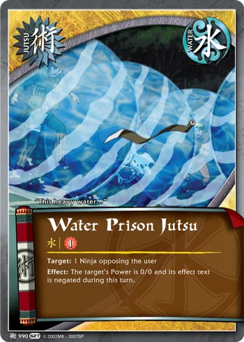Water Prison Jutsu - J-990 - Common - 1st Edition