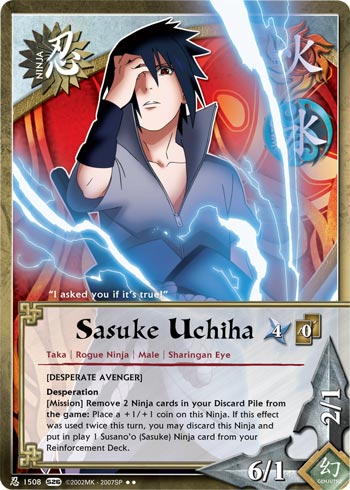 Sasuke Uchiha - N-1508 - Rare - 1st Edition