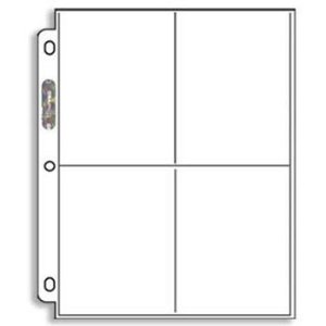Ultra Pro 4 Pocket Binder Sheet