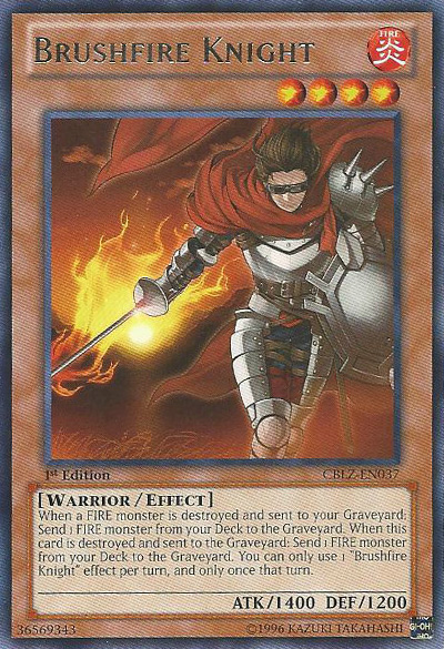 Brushfire Knight - CBLZ-EN037 - Rare - 1st Edition