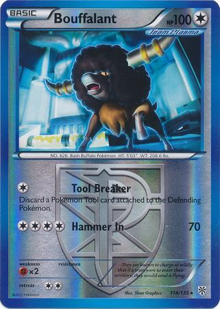 Bouffalant - 114/135 - Rare - Reverse Holo