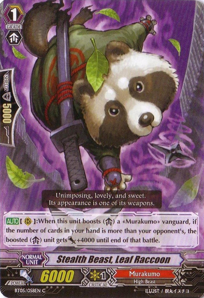 Stealth Beast, Leaf Racoon - BT05/058EN - C