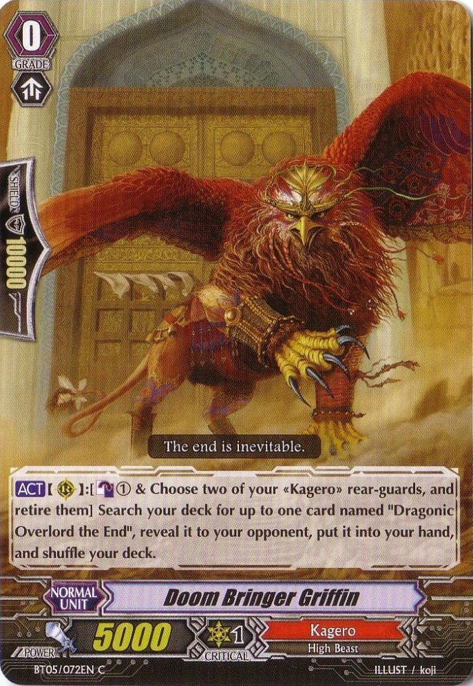 Doom Bringer Griffin - BT05/072EN - C Doom Bringer Griffin - BT05/072EN - C