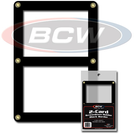 Double Card Screwdown Holder - Black Border