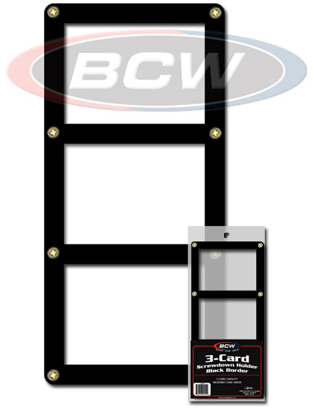 Triple Card Screwdown Holder - Black Border