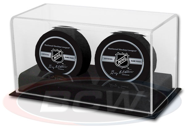 Deluxe Acrylic Double Hockey Puck Display