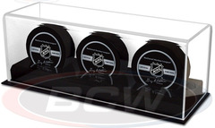 Deluxe Acrylic Triple Hockey Puck Display