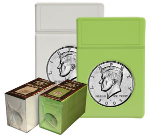 Half Dollar Coin Display Slab Foam Inserts - White