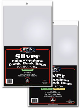 Silver Resealable Comic Book Bags