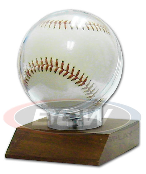 Woodbase Baseball Holder (Real Walnut)