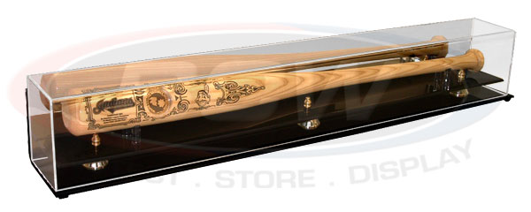 Deluxe Acrylic Baseball Bat Display - With Mirror