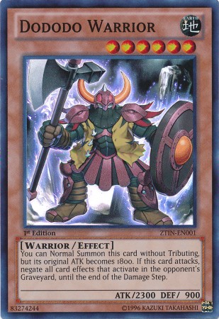 Dododo Warrior - ZTIN-EN001 - Super Rare - 1ere edition // 2013 Zexal Collection Tin