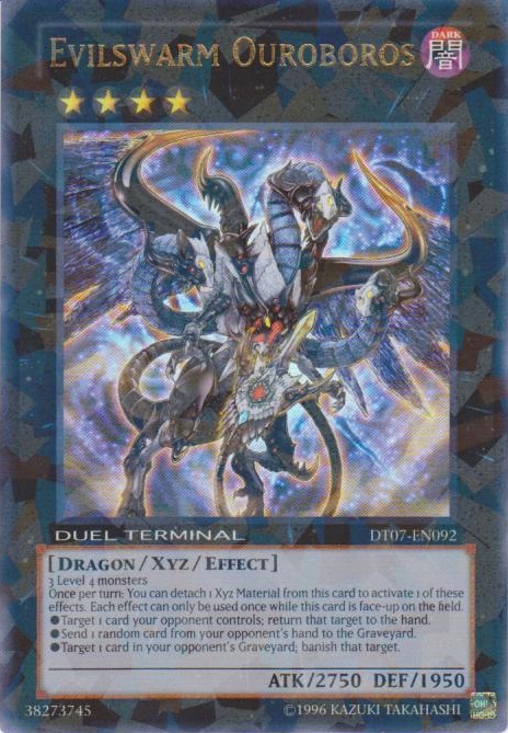 yugioh evilswarm cards Ouroboros - DT07-EN092 - Ultra Rare - Duel Terminal - » Yu-Gi-Oh! Singles » Duel Terminal Singles » Duel Terminal 7 may be 1st or Unlimited Edition Yu-Gi-Oh! Card LEHD-ENC35 Evilswarm Nightmare